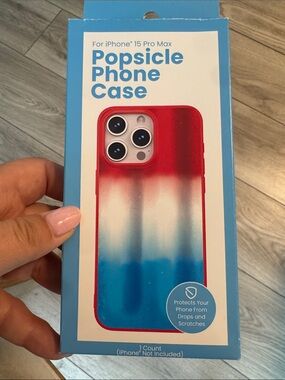 Popsicle Phone Case for iPhone 15 Pro Max - Red/White/Blue